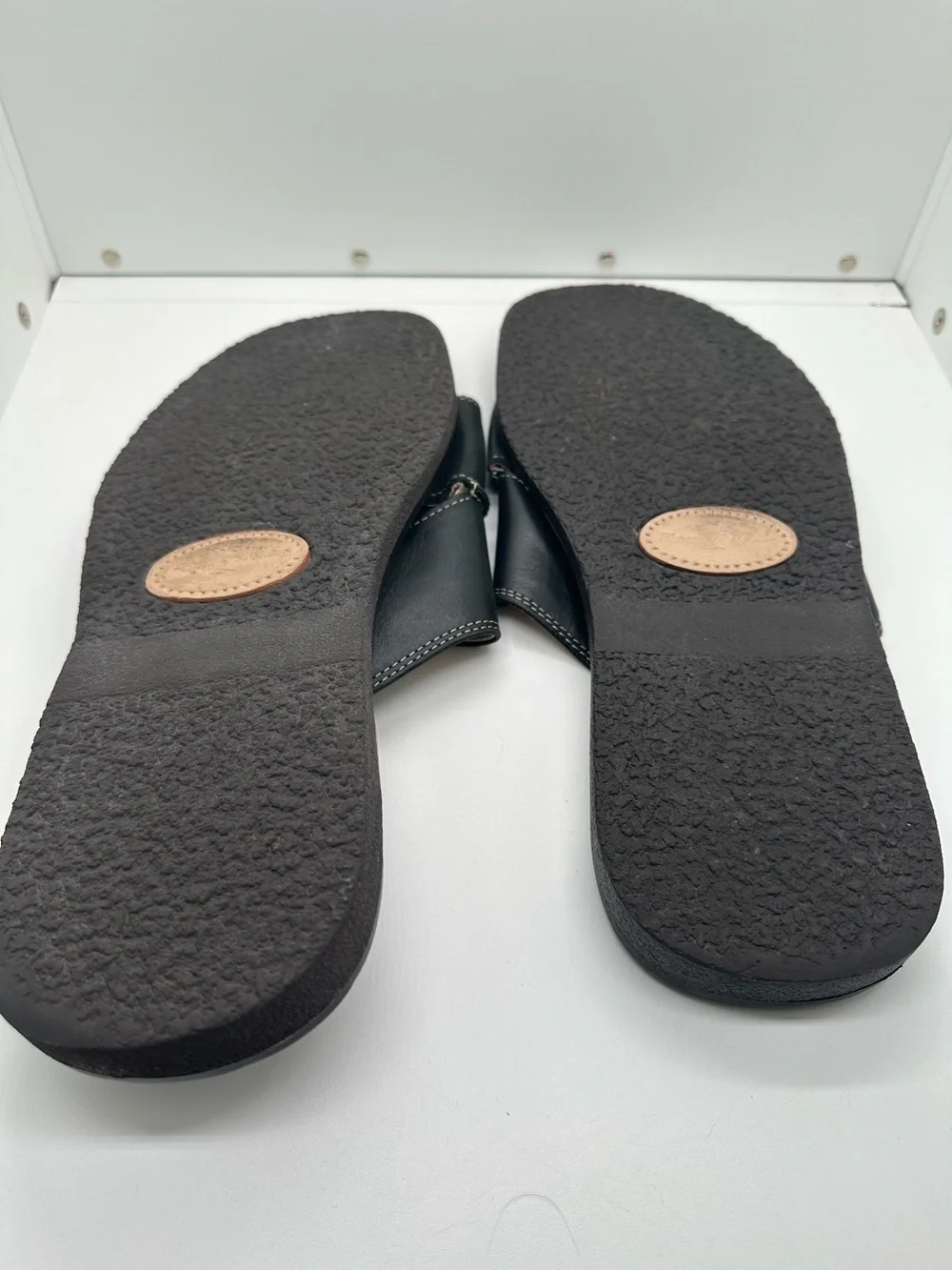 Tommy Bahama Vero Beach Men's Black Leather Sandals Size 10